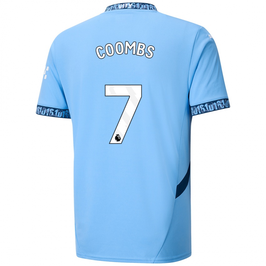 Niño Camiseta Laura Coombs #7 Azul Marino 1ª Equipación 2024/25 La Camisa Argentina