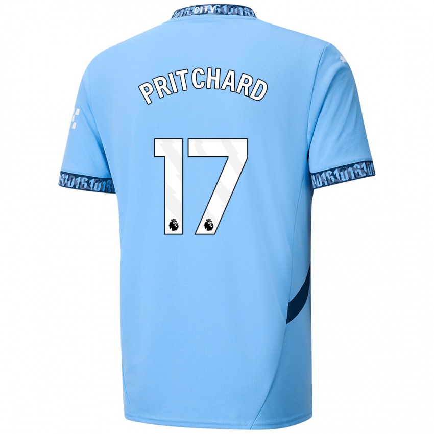 Niño Camiseta Poppy Pritchard #17 Azul Marino 1ª Equipación 2024/25 La Camisa Argentina