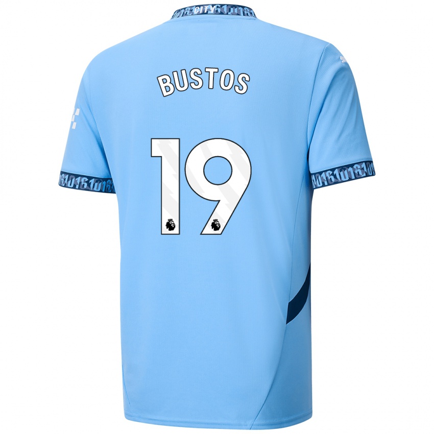 Niño Camiseta Nahuel Bustos #19 Azul Marino 1ª Equipación 2024/25 La Camisa Argentina