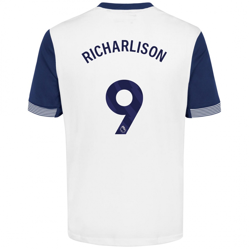 Niño Camiseta Richarlison #9 Blanco Azul 1ª Equipación 2024/25 La Camisa Argentina