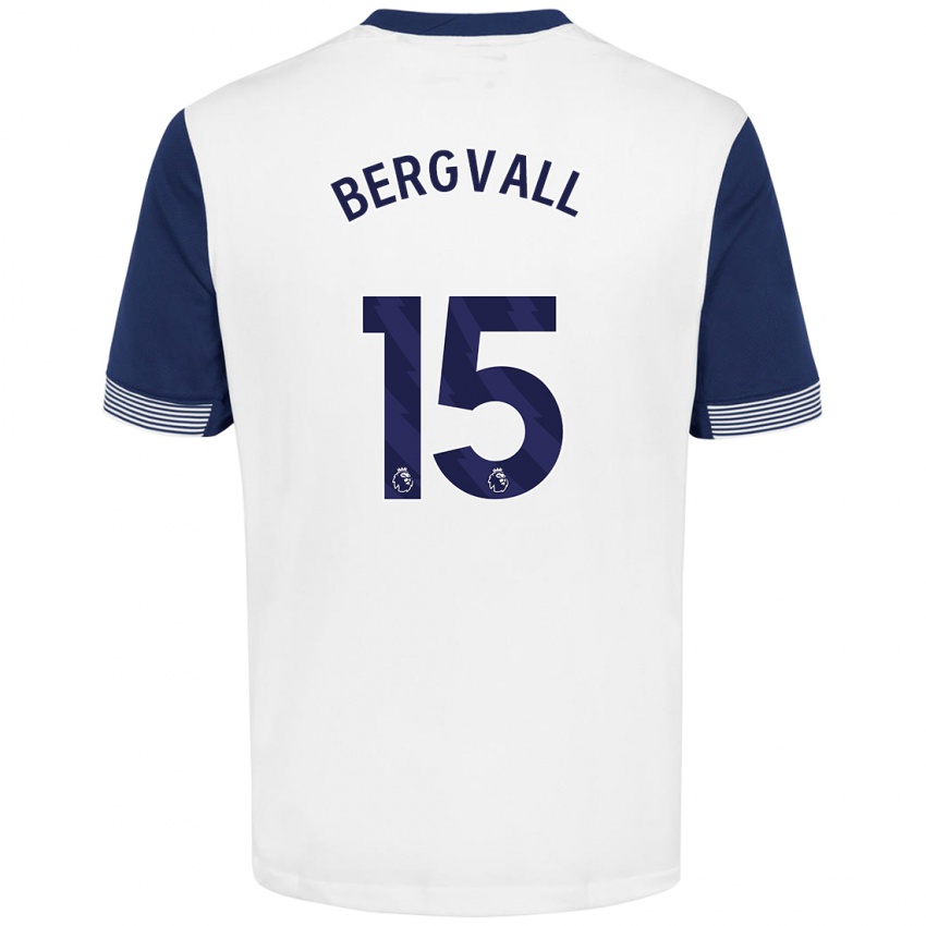 Niño Camiseta Lucas Bergvall #15 Blanco Azul 1ª Equipación 2024/25 La Camisa Argentina