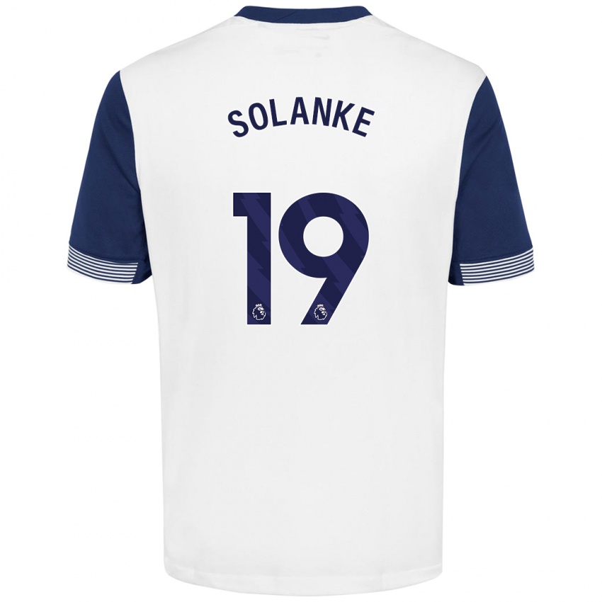 Niño Camiseta Dominic Solanke #19 Blanco Azul 1ª Equipación 2024/25 La Camisa Argentina