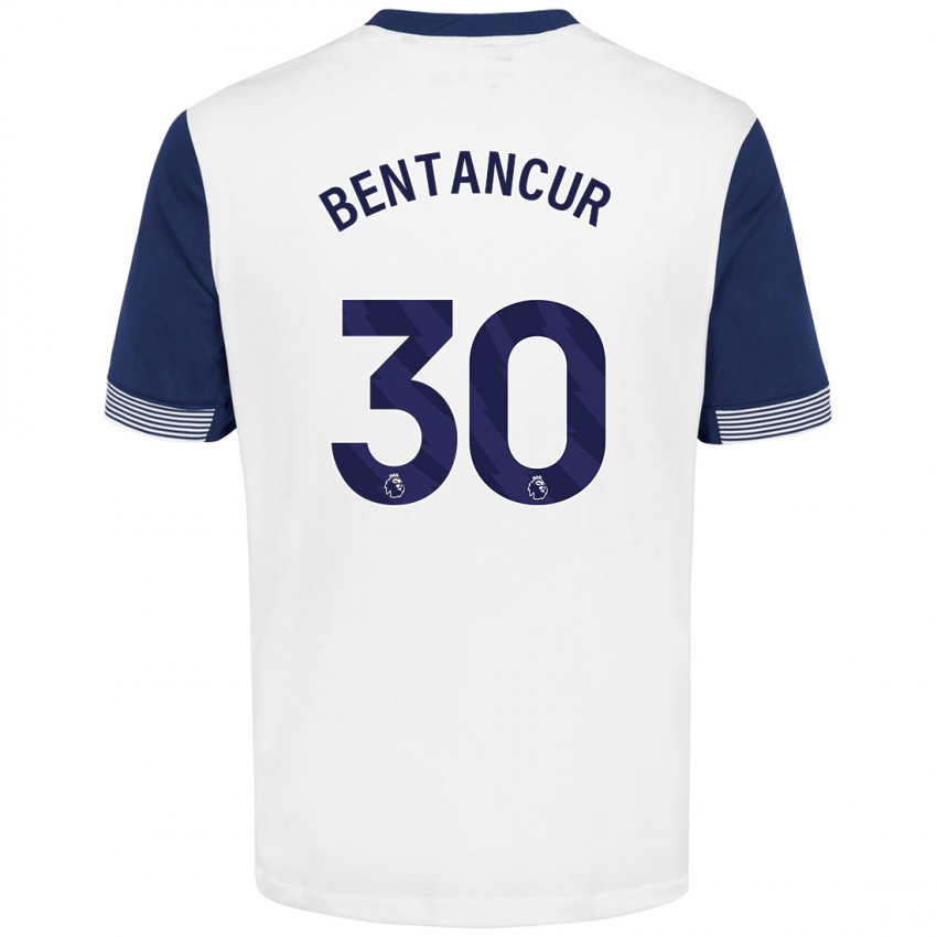 Niño Camiseta Rodrigo Bentancur #30 Blanco Azul 1ª Equipación 2024/25 La Camisa Argentina