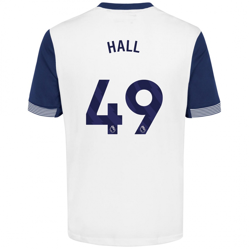 Niño Camiseta Tyrese Hall #49 Blanco Azul 1ª Equipación 2024/25 La Camisa Argentina