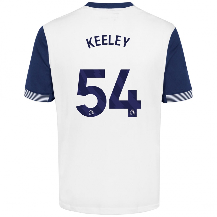 Niño Camiseta Josh Keeley #54 Blanco Azul 1ª Equipación 2024/25 La Camisa Argentina