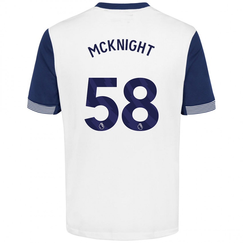 Niño Camiseta Maxwell Mcknight #58 Blanco Azul 1ª Equipación 2024/25 La Camisa Argentina