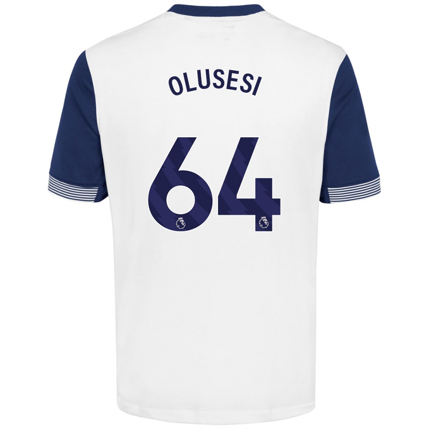 Niño Camiseta Callum Olusesi #64 Blanco Azul 1ª Equipación 2024/25 La Camisa Argentina