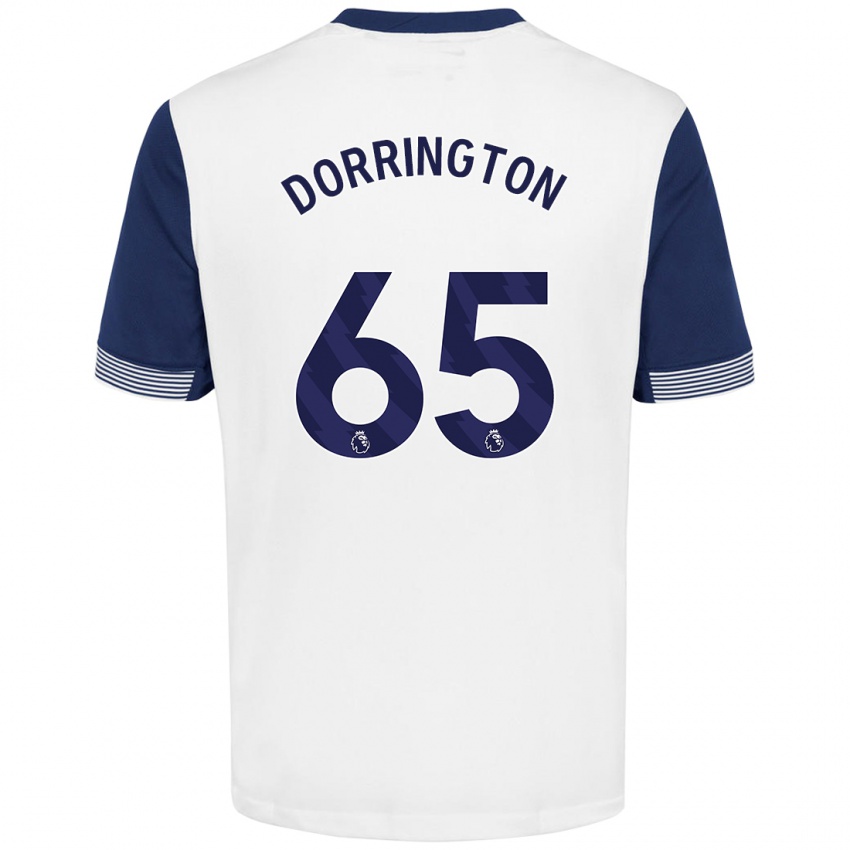 Niño Camiseta Alfie Dorrington #65 Blanco Azul 1ª Equipación 2024/25 La Camisa Argentina