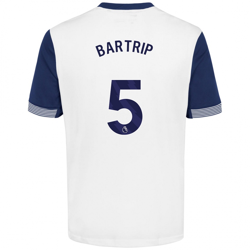 Niño Camiseta Molly Bartrip #5 Blanco Azul 1ª Equipación 2024/25 La Camisa Argentina