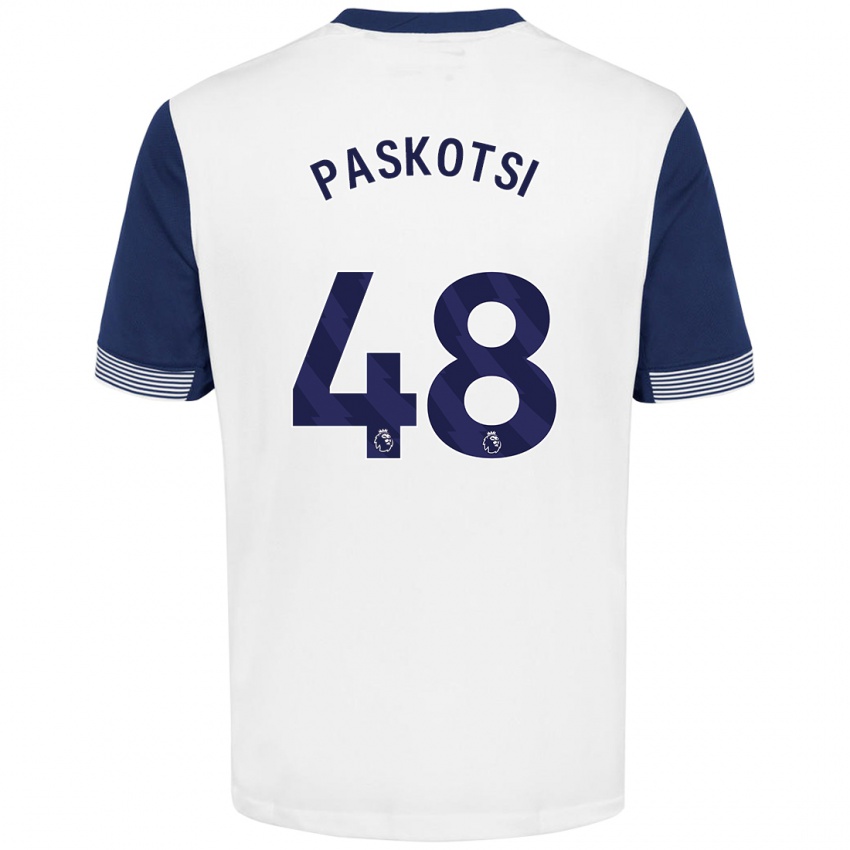 Niño Camiseta Maksim Paskotsi #48 Blanco Azul 1ª Equipación 2024/25 La Camisa Argentina