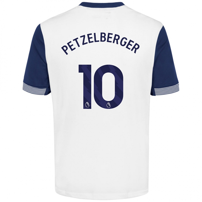 Niño Camiseta Ramona Petzelberger #10 Blanco Azul 1ª Equipación 2024/25 La Camisa Argentina