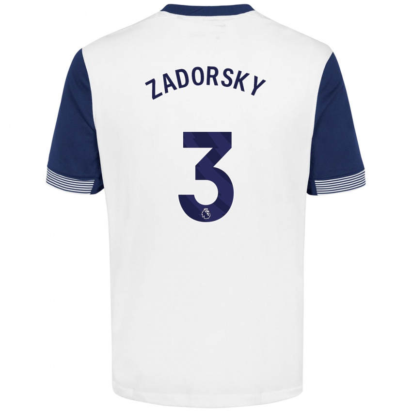 Niño Camiseta Shelina Zadorsky #3 Blanco Azul 1ª Equipación 2024/25 La Camisa Argentina