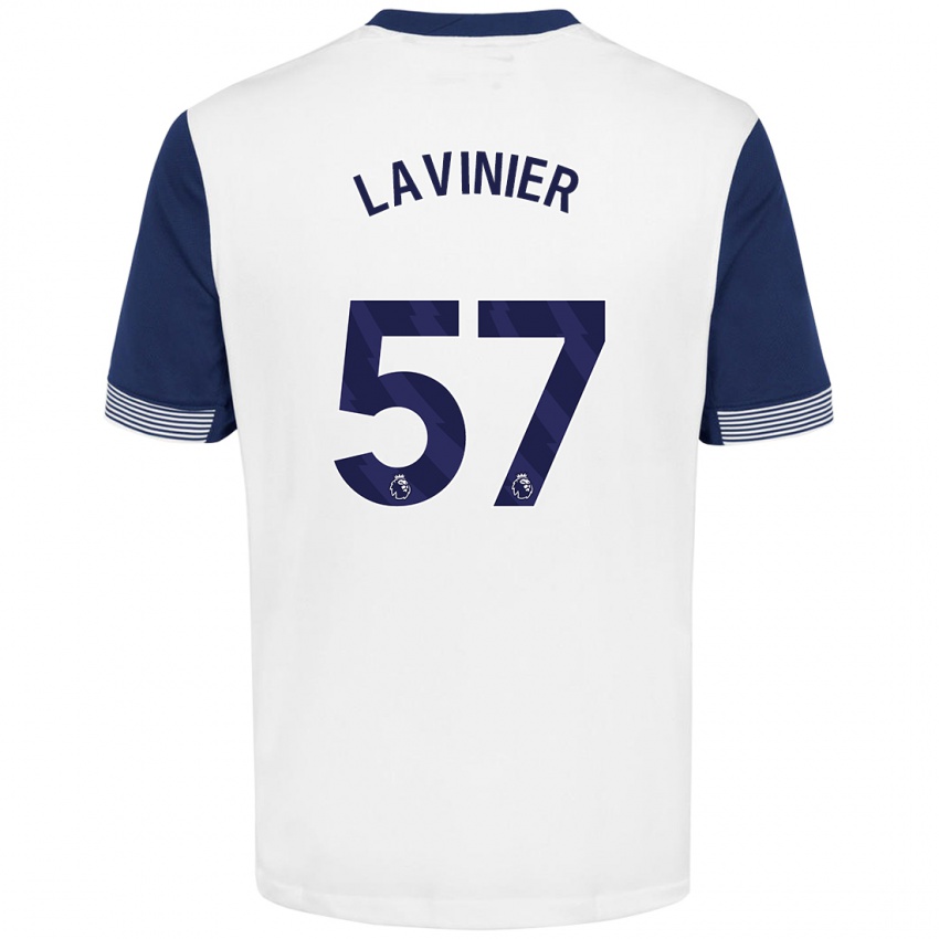 Niño Camiseta Marcel Lavinier #57 Blanco Azul 1ª Equipación 2024/25 La Camisa Argentina