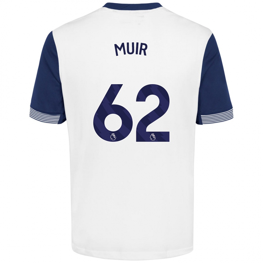 Niño Camiseta Marqes Muir #62 Blanco Azul 1ª Equipación 2024/25 La Camisa Argentina