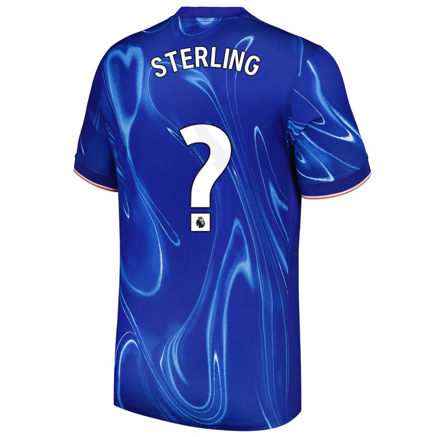 Niño Camiseta Raheem Sterling #0 Azul Blanco 1ª Equipación 2024/25 La Camisa Argentina