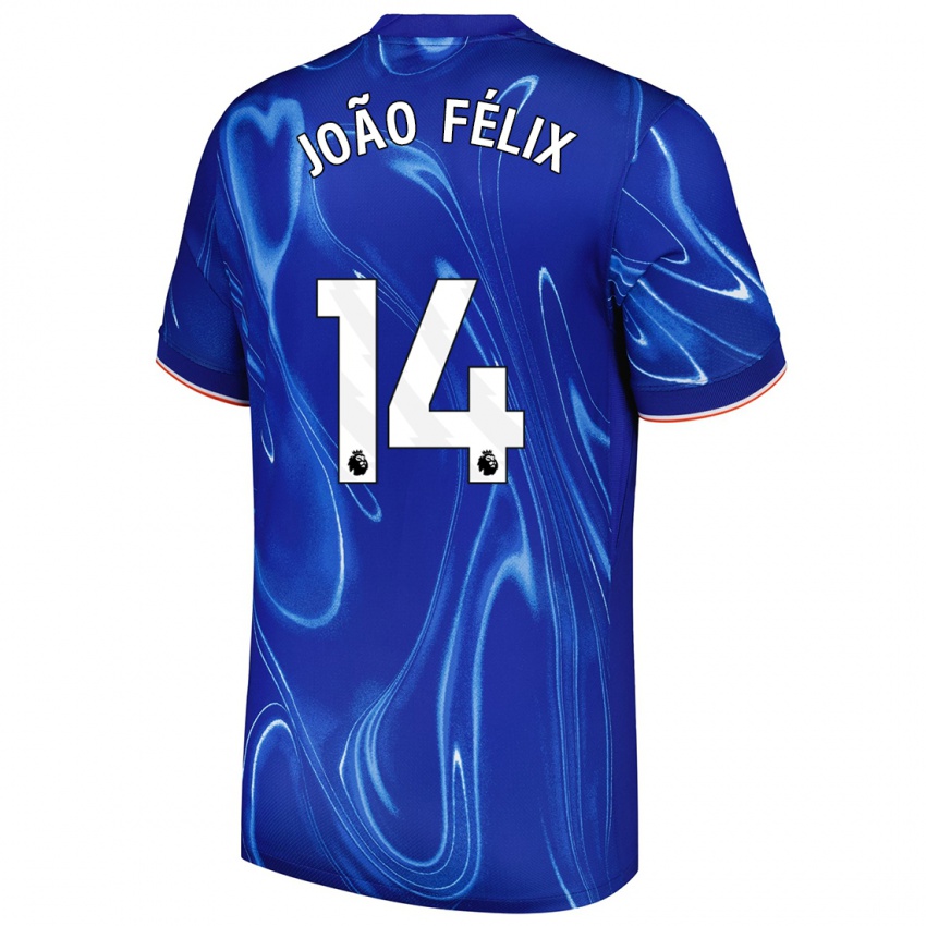 Niño Camiseta Joao Felix #14 Azul Blanco 1ª Equipación 2024/25 La Camisa Argentina