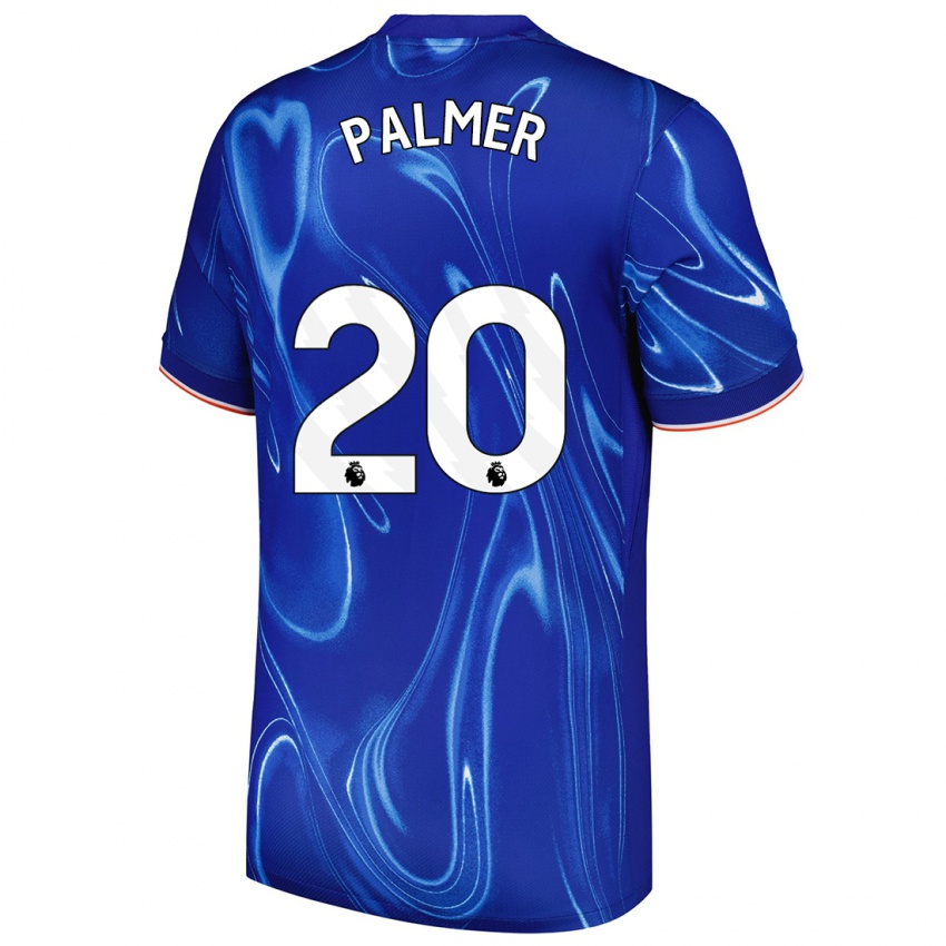 Niño Camiseta Cole Palmer #20 Azul Blanco 1ª Equipación 2024/25 La Camisa Argentina