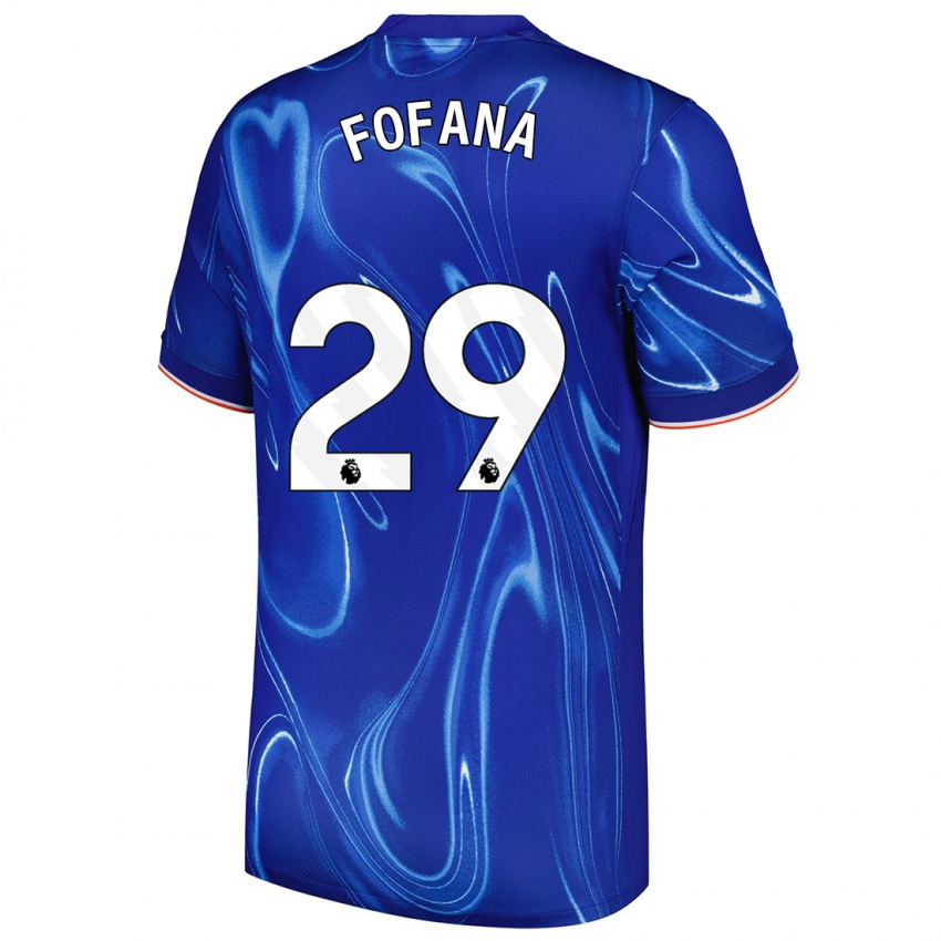 Niño Camiseta Wesley Fofana #29 Azul Blanco 1ª Equipación 2024/25 La Camisa Argentina