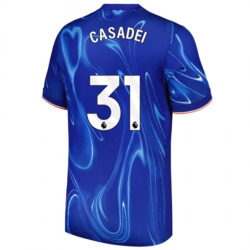 Niño Camiseta Cesare Casadei #31 Azul Blanco 1ª Equipación 2024/25 La Camisa Argentina