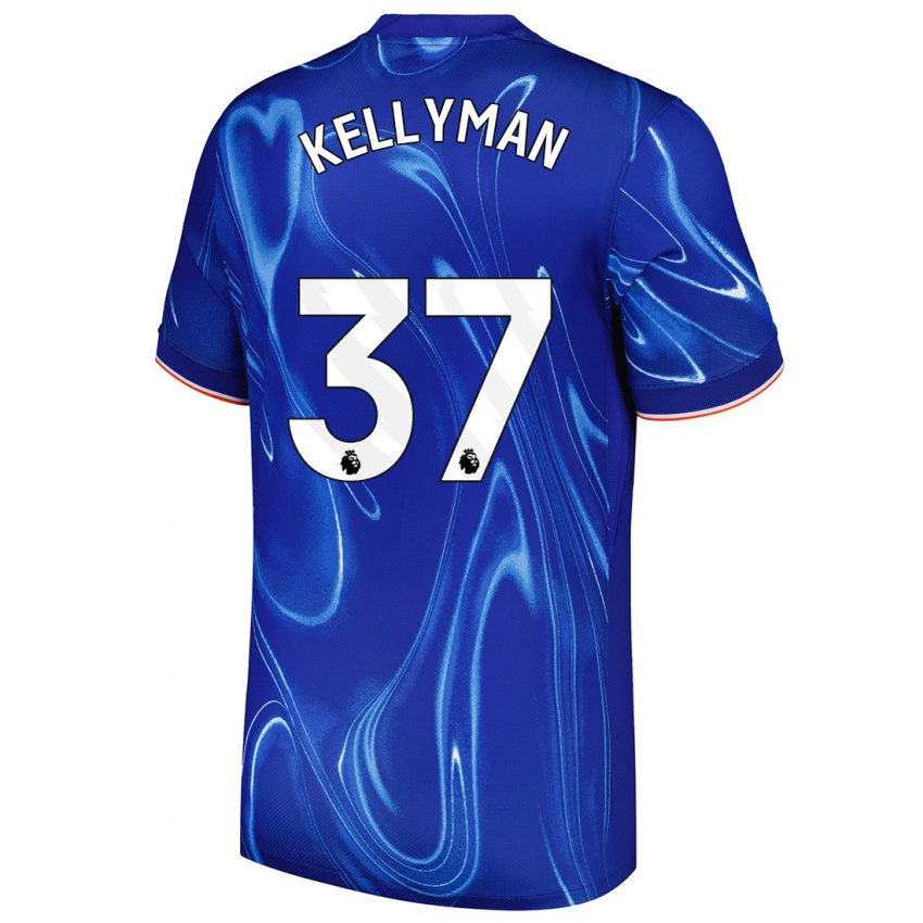 Niño Camiseta Omari Kellyman #37 Azul Blanco 1ª Equipación 2024/25 La Camisa Argentina