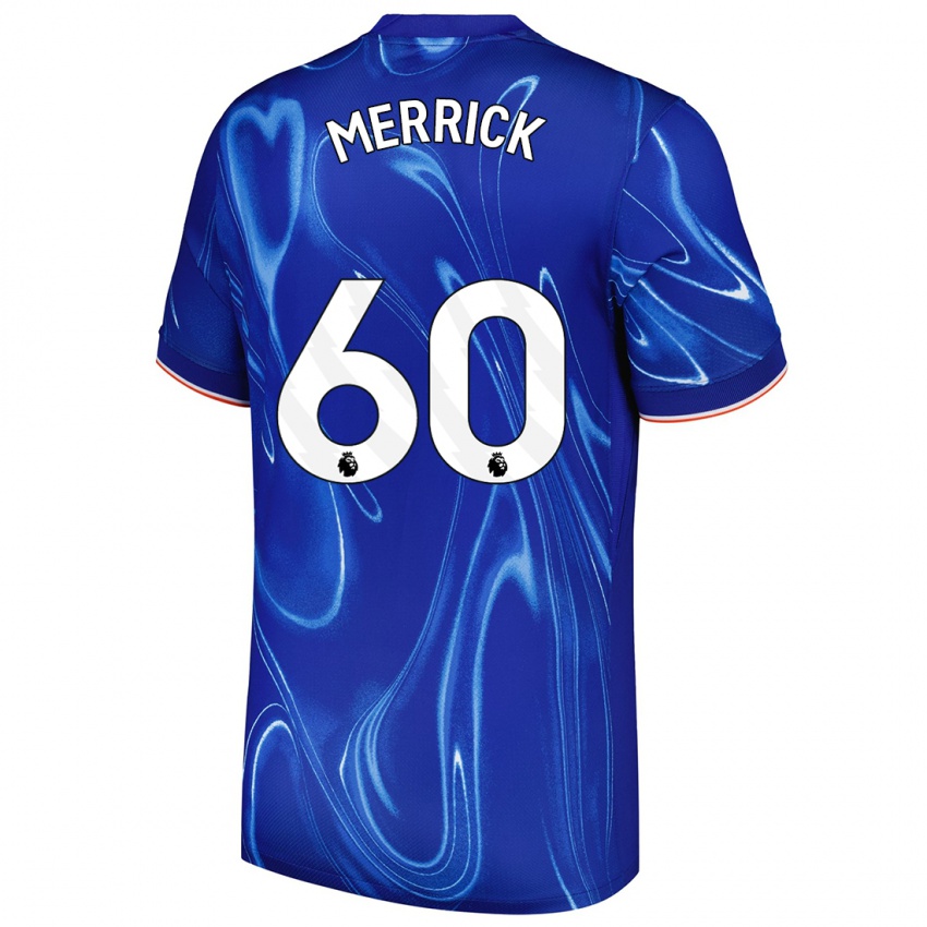 Niño Camiseta Max Merrick #60 Azul Blanco 1ª Equipación 2024/25 La Camisa Argentina