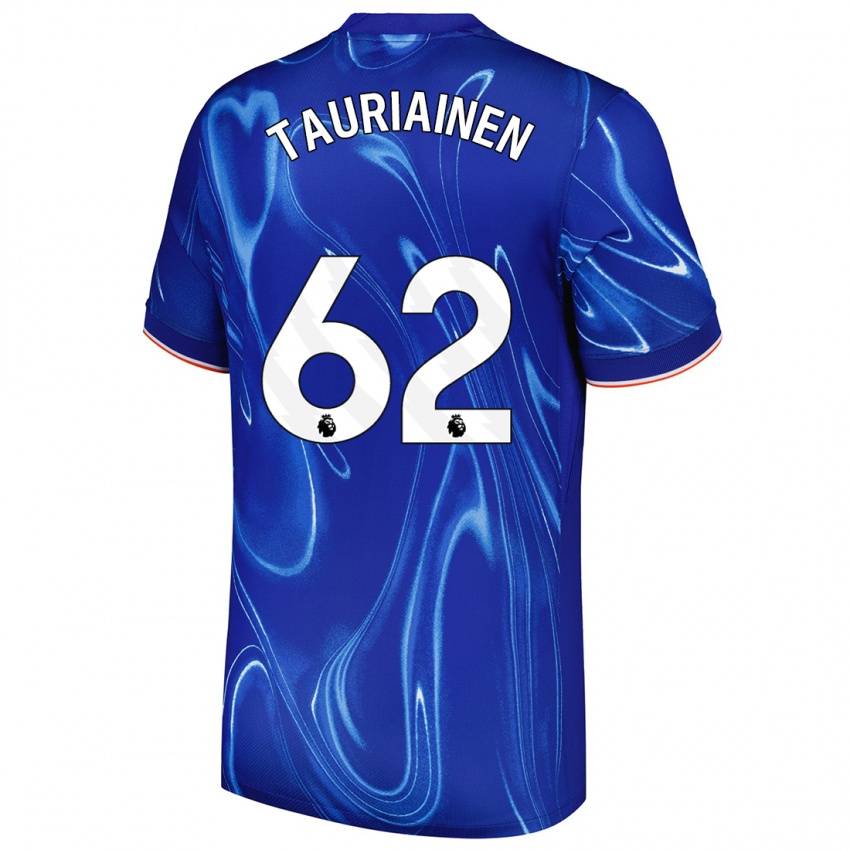 Niño Camiseta Jimi Tauriainen #62 Azul Blanco 1ª Equipación 2024/25 La Camisa Argentina