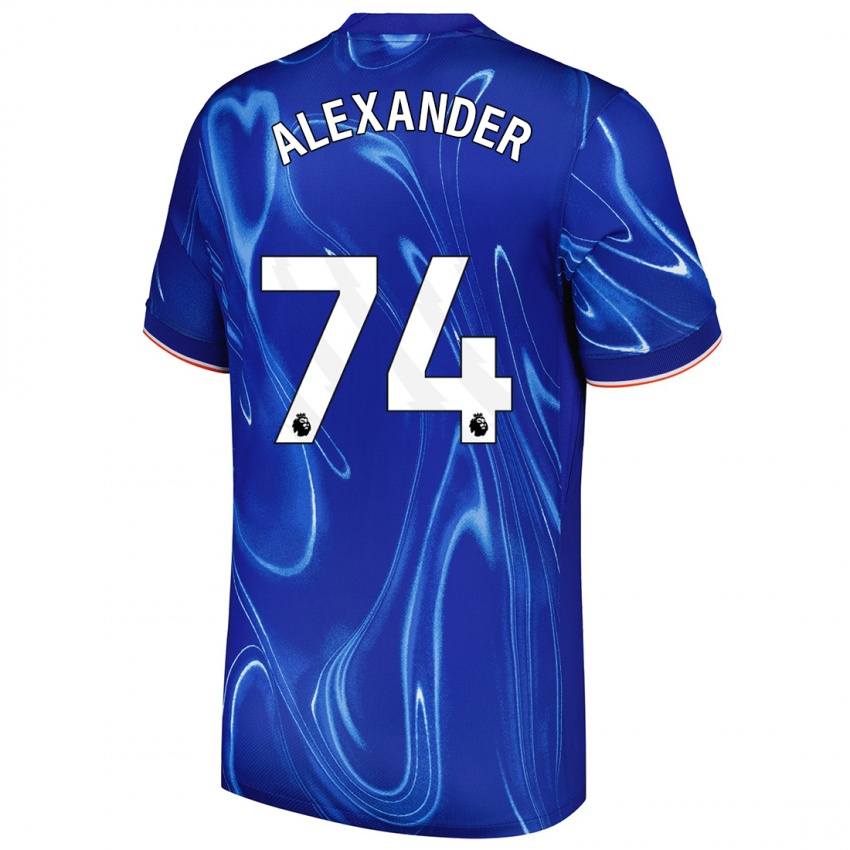 Niño Camiseta Reiss Alexander Russell-Denny #74 Azul Blanco 1ª Equipación 2024/25 La Camisa Argentina