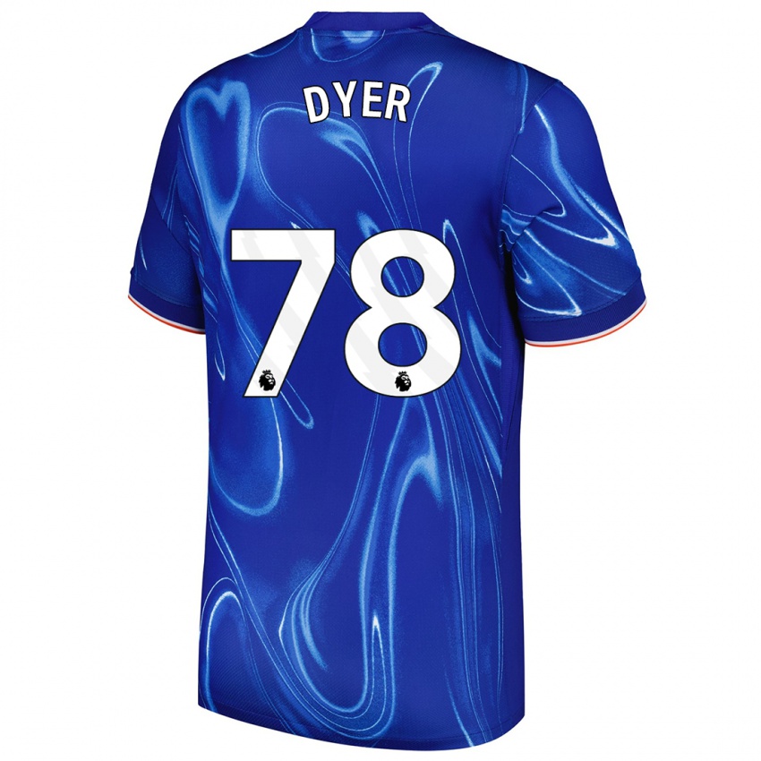 Niño Camiseta Kiano Dyer #78 Azul Blanco 1ª Equipación 2024/25 La Camisa Argentina