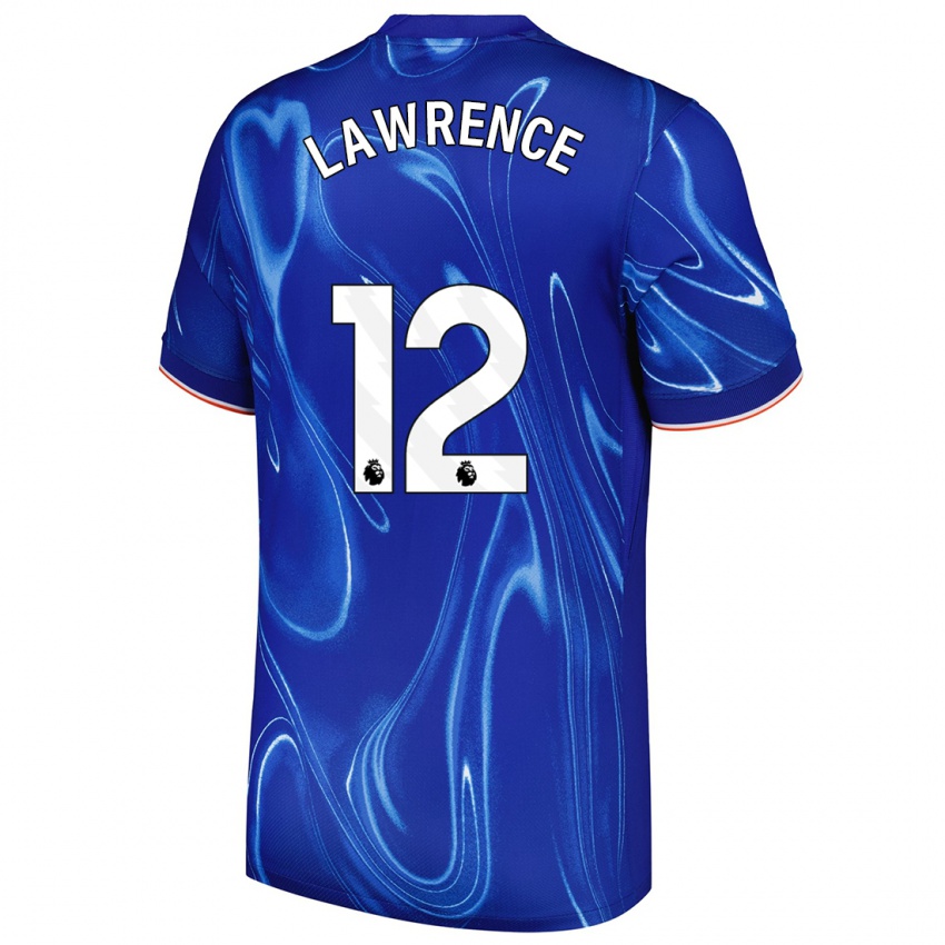 Niño Camiseta Ashley Lawrence #12 Azul Blanco 1ª Equipación 2024/25 La Camisa Argentina