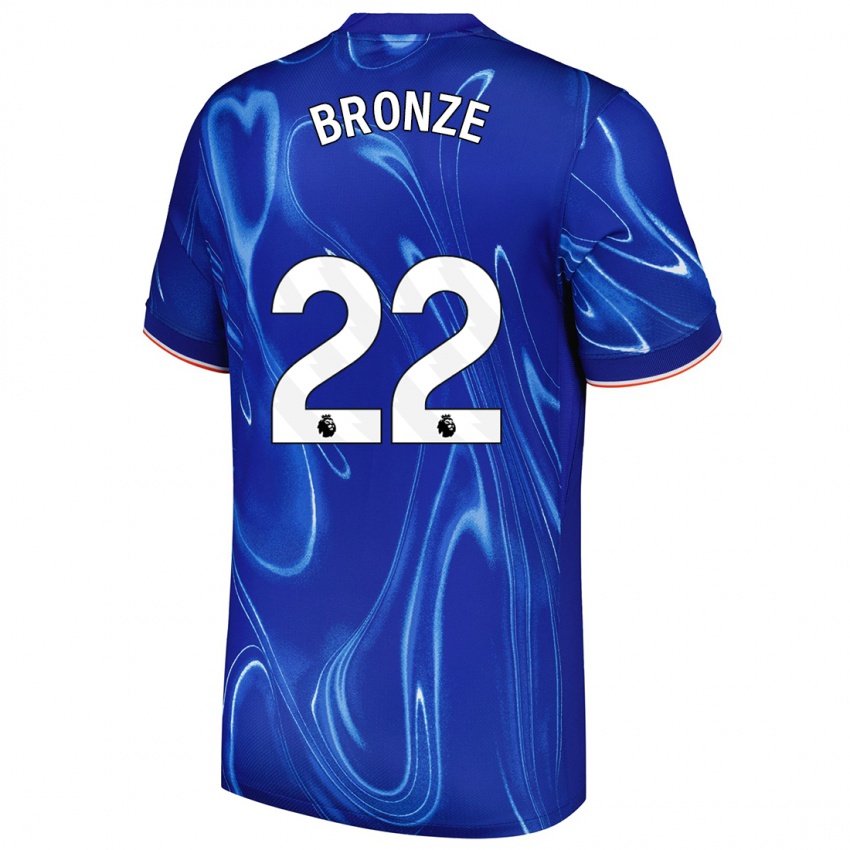 Niño Camiseta Lucy Bronze #22 Azul Blanco 1ª Equipación 2024/25 La Camisa Argentina