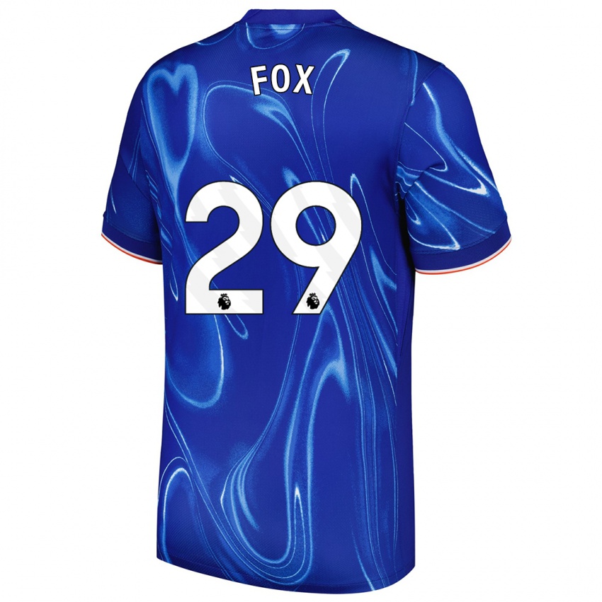 Niño Camiseta Jorja Fox #29 Azul Blanco 1ª Equipación 2024/25 La Camisa Argentina