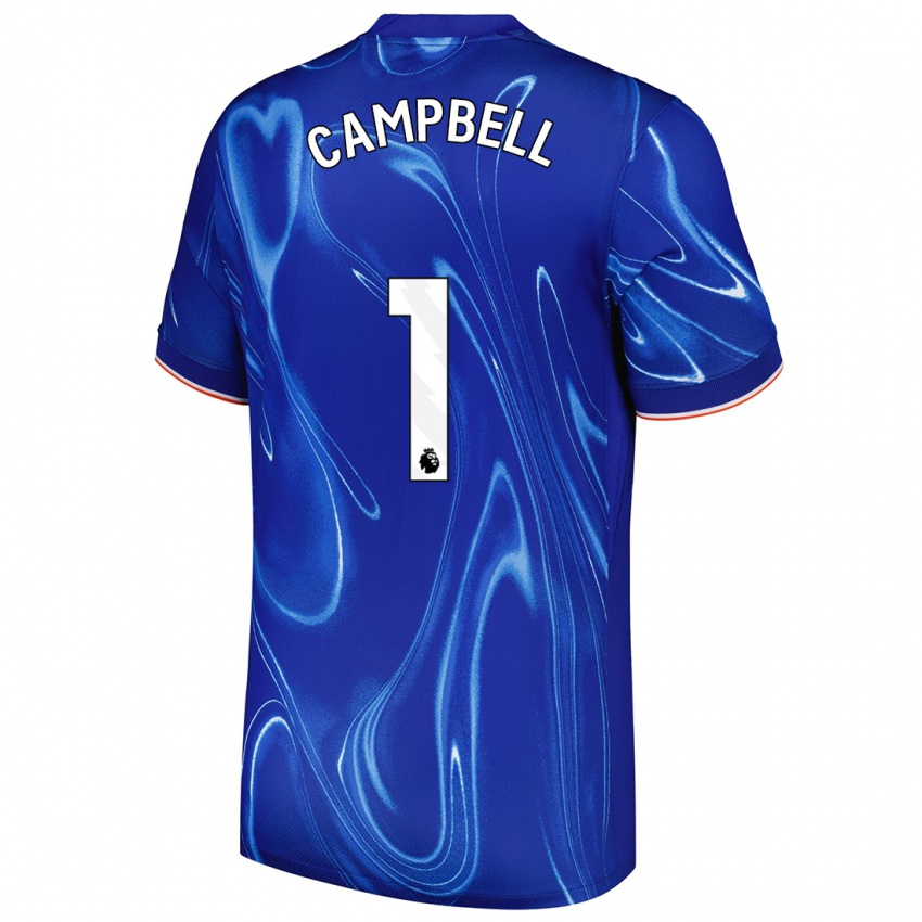 Niño Camiseta Luke Campbell #1 Azul Blanco 1ª Equipación 2024/25 La Camisa Argentina