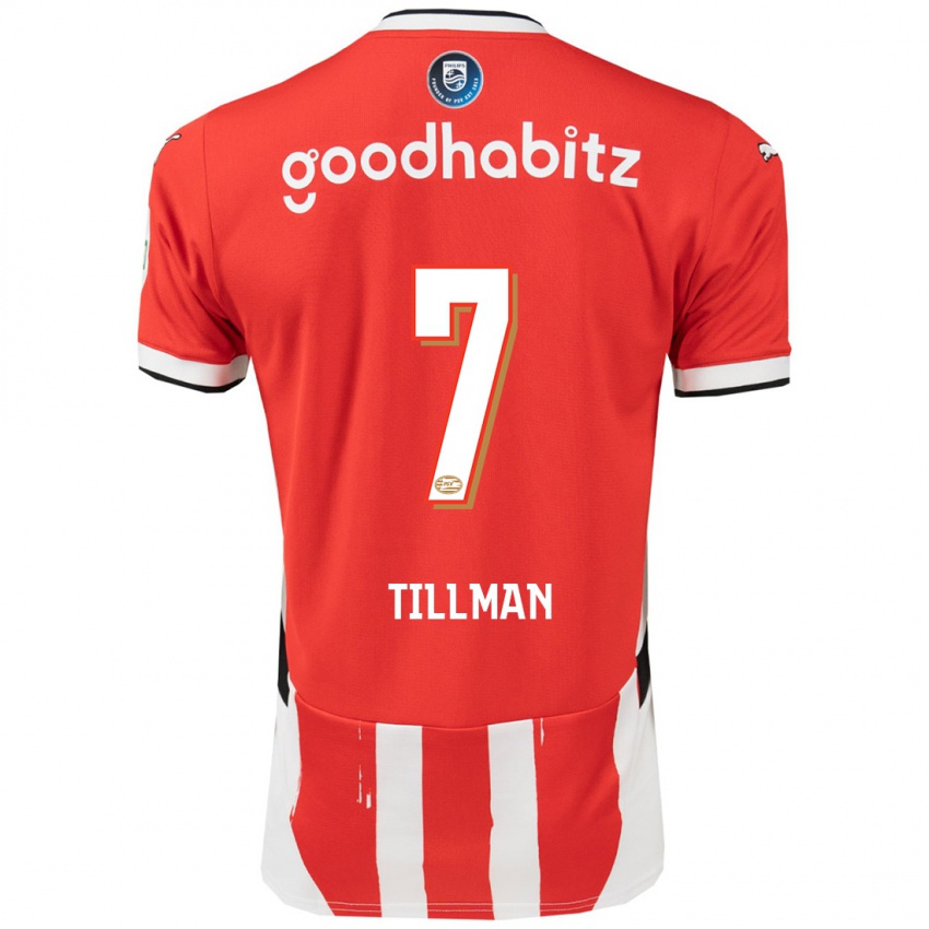 Niño Camiseta Malik Tillman #7 Rojo Blanco 1ª Equipación 2024/25 La Camisa Argentina