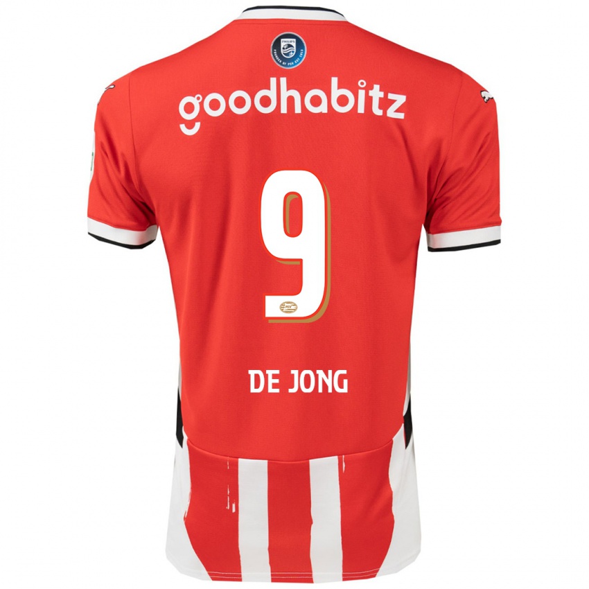 Niño Camiseta Luuk De Jong #9 Rojo Blanco 1ª Equipación 2024/25 La Camisa Argentina