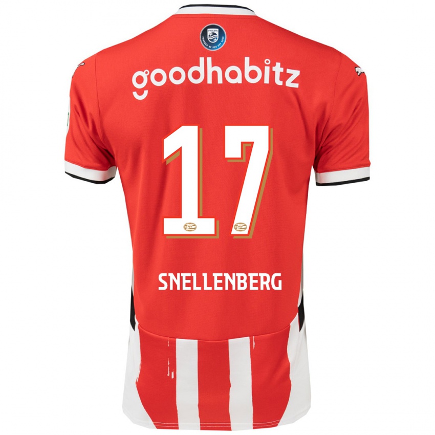 Niño Camiseta Maxime Snellenberg #17 Rojo Blanco 1ª Equipación 2024/25 La Camisa Argentina