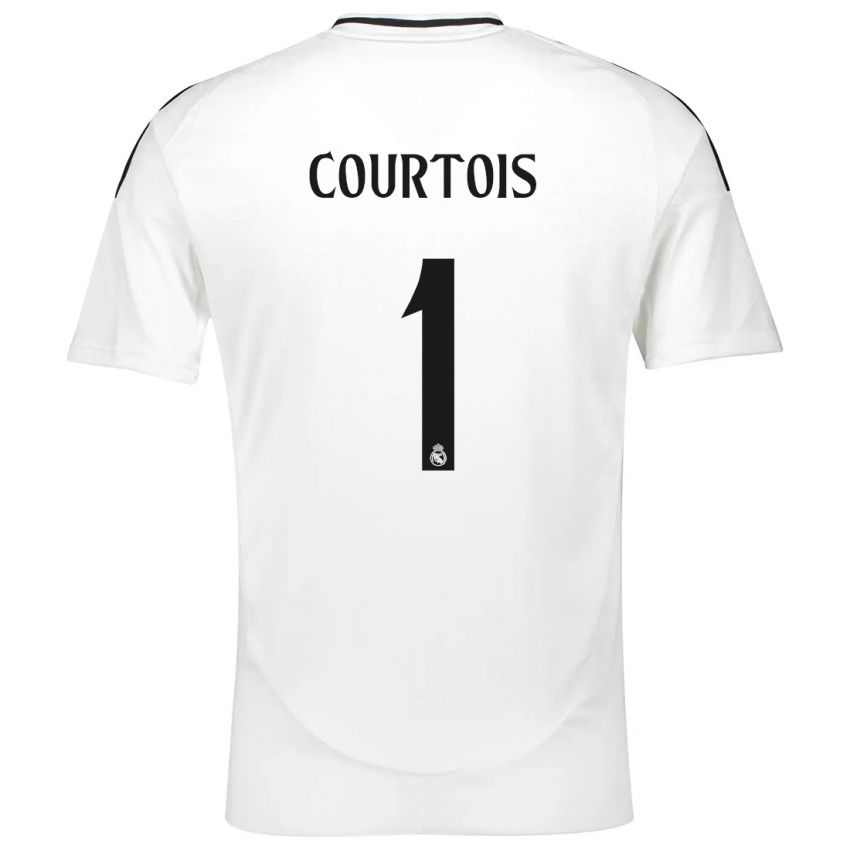 Niño Camiseta Thibaut Courtois #1 Blanco 1ª Equipación 2024/25 La Camisa Argentina