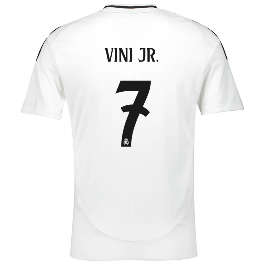 Niño Camiseta Vinicius Junior #7 Blanco 1ª Equipación 2024/25 La Camisa Argentina