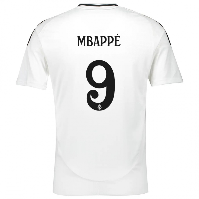 Niño Camiseta Kylian Mbappe #9 Blanco 1ª Equipación 2024/25 La Camisa Argentina