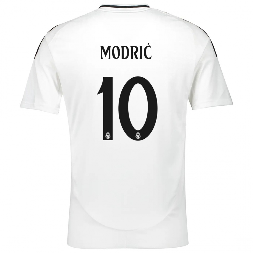 Niño Camiseta Luka Modric #10 Blanco 1ª Equipación 2024/25 La Camisa Argentina