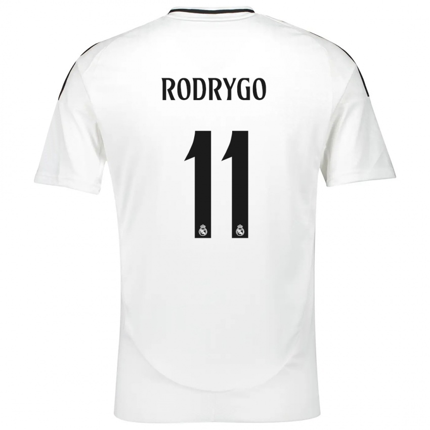 Niño Camiseta Rodrygo #11 Blanco 1ª Equipación 2024/25 La Camisa Argentina