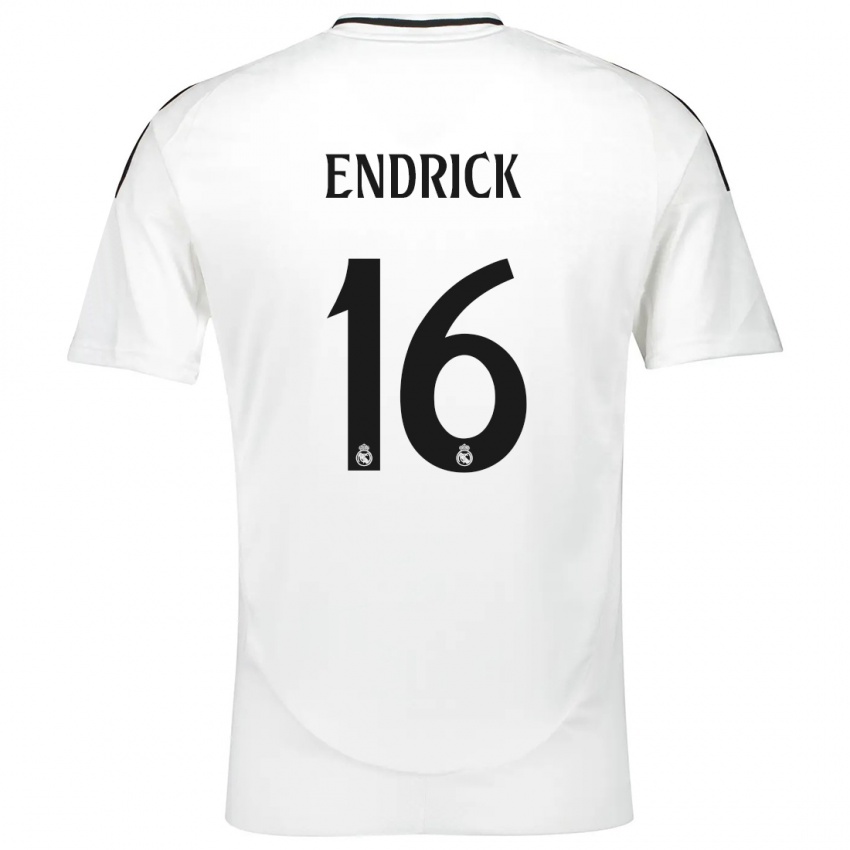 Niño Camiseta Endrick #16 Blanco 1ª Equipación 2024/25 La Camisa Argentina