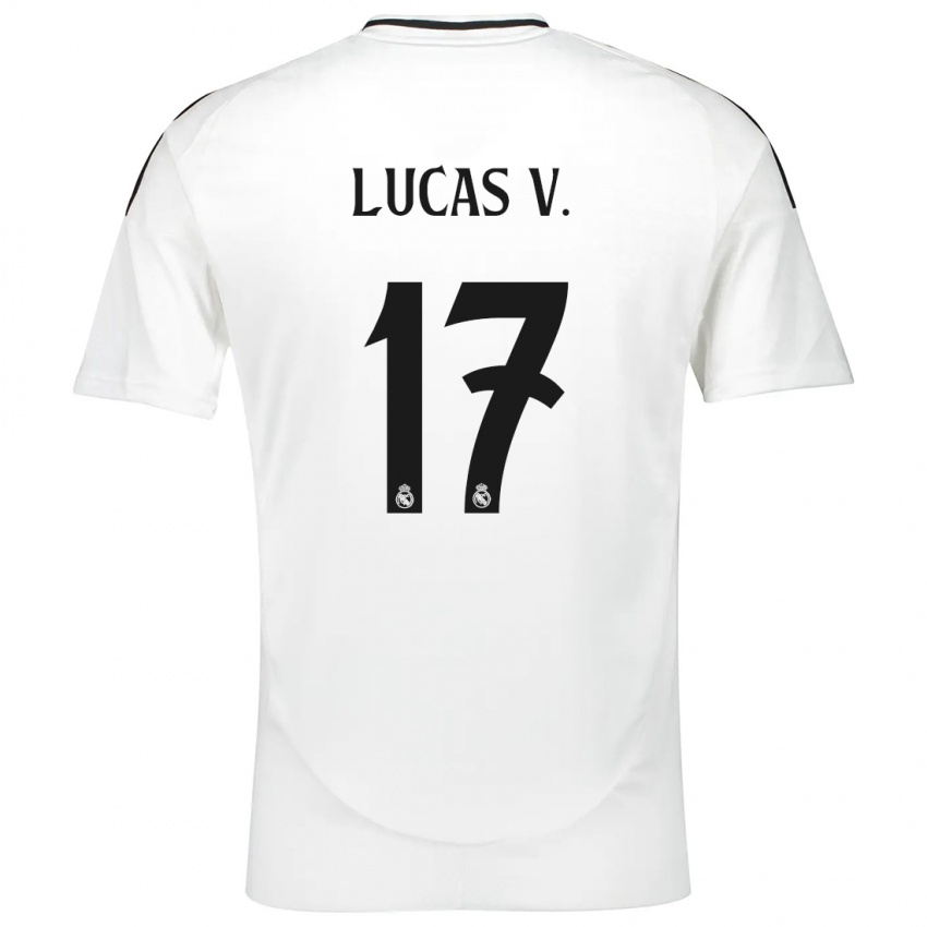 Niño Camiseta Lucas Vazquez #17 Blanco 1ª Equipación 2024/25 La Camisa Argentina