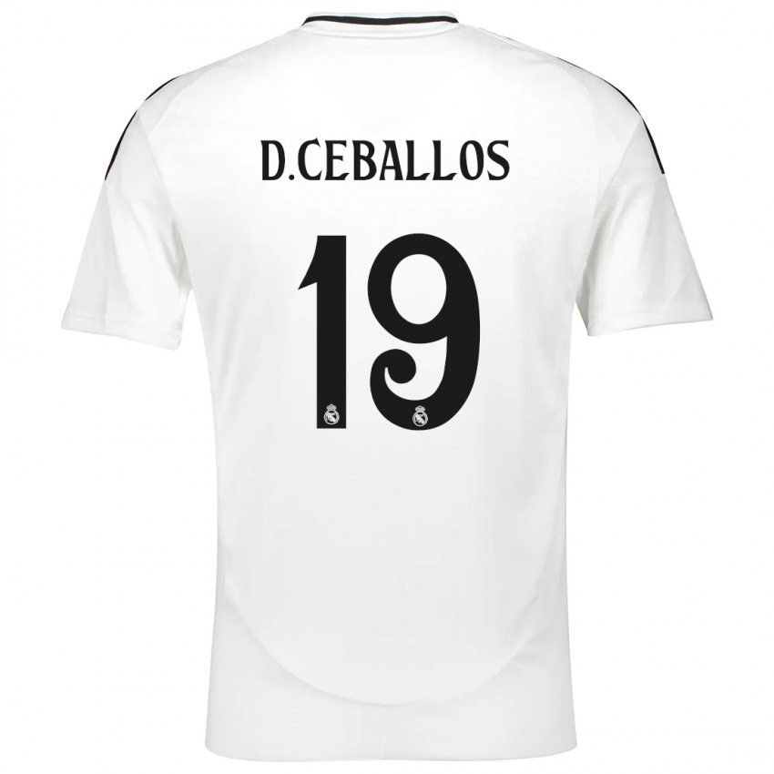 Niño Camiseta Dani Ceballos #19 Blanco 1ª Equipación 2024/25 La Camisa Argentina