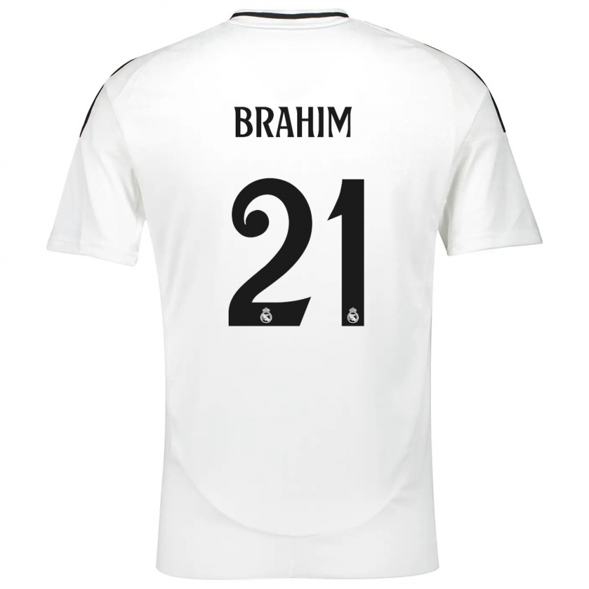 Niño Camiseta Brahim Diaz #21 Blanco 1ª Equipación 2024/25 La Camisa Argentina