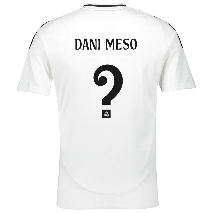 Niño Camiseta Dani Meso #0 Blanco 1ª Equipación 2024/25 La Camisa Argentina