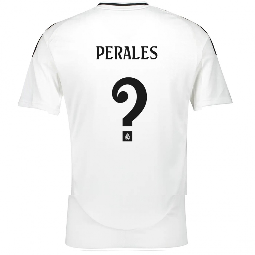 Niño Camiseta Miguel Perales #0 Blanco 1ª Equipación 2024/25 La Camisa Argentina