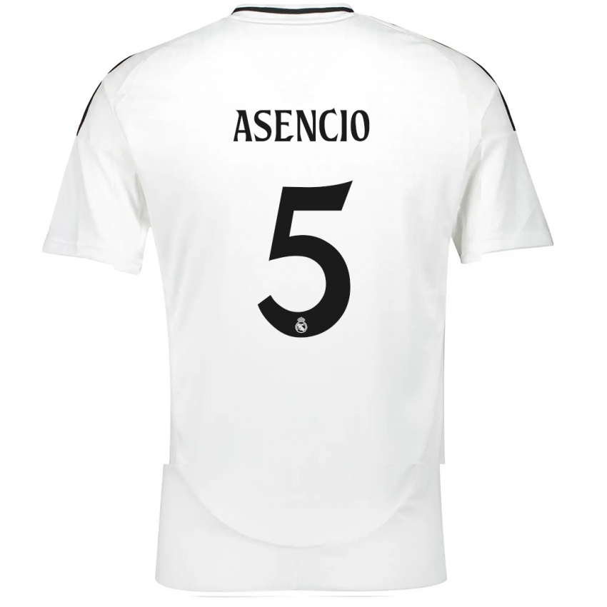 Niño Camiseta Raul Asencio #5 Blanco 1ª Equipación 2024/25 La Camisa Argentina