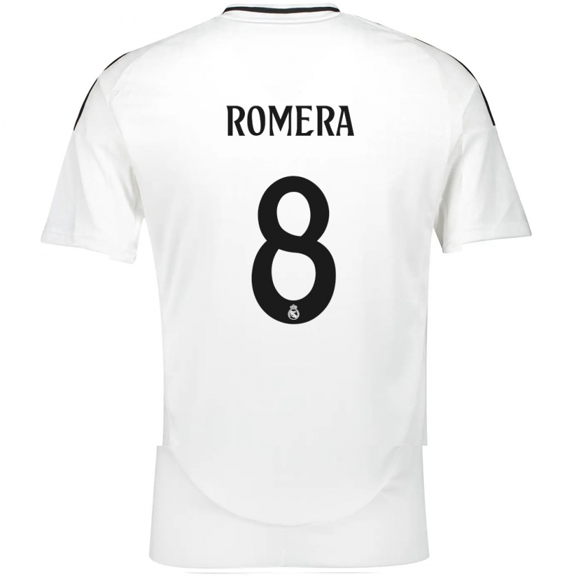 Niño Camiseta Miguel Romera #8 Blanco 1ª Equipación 2024/25 La Camisa Argentina