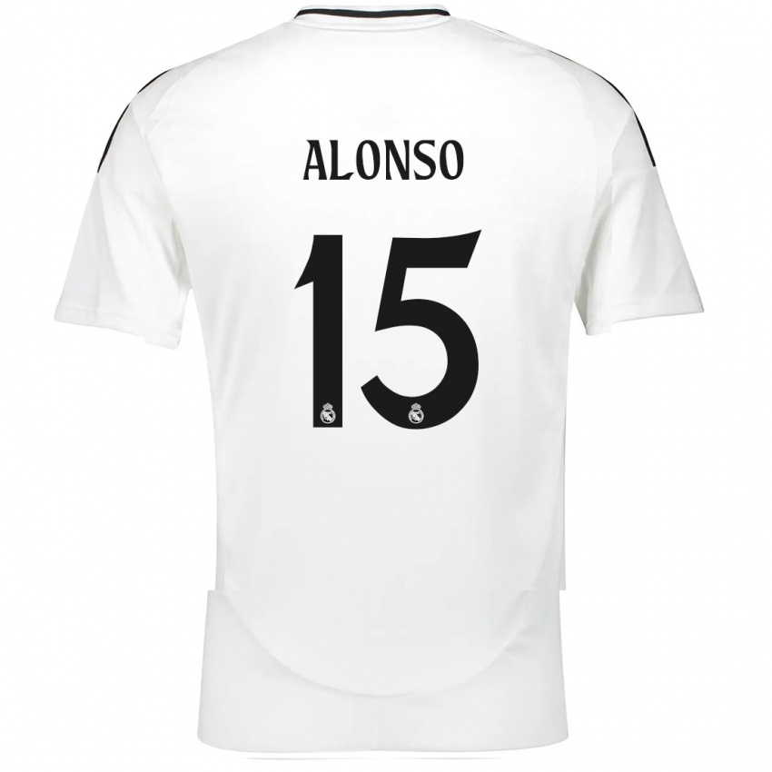 Niño Camiseta Borja Alonso #15 Blanco 1ª Equipación 2024/25 La Camisa Argentina