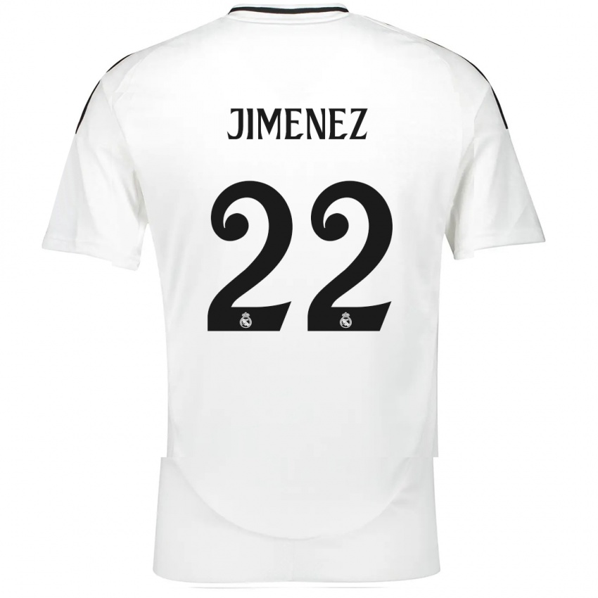 Niño Camiseta David Jimenez #22 Blanco 1ª Equipación 2024/25 La Camisa Argentina